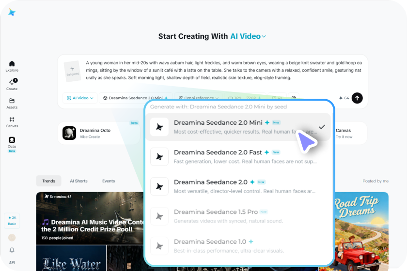 Adjust settings and generate