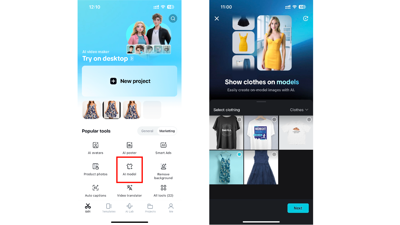 Upload clothing photo