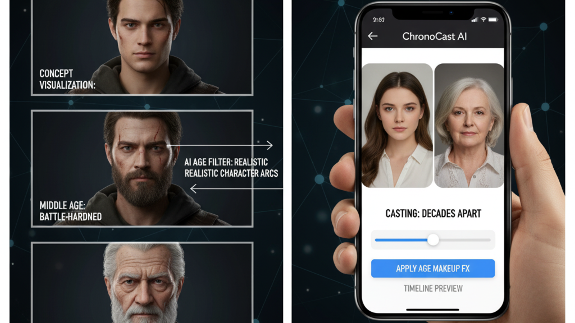 Yaratıcı hikaye anlatımı için yapay zeka yaş filtreleri