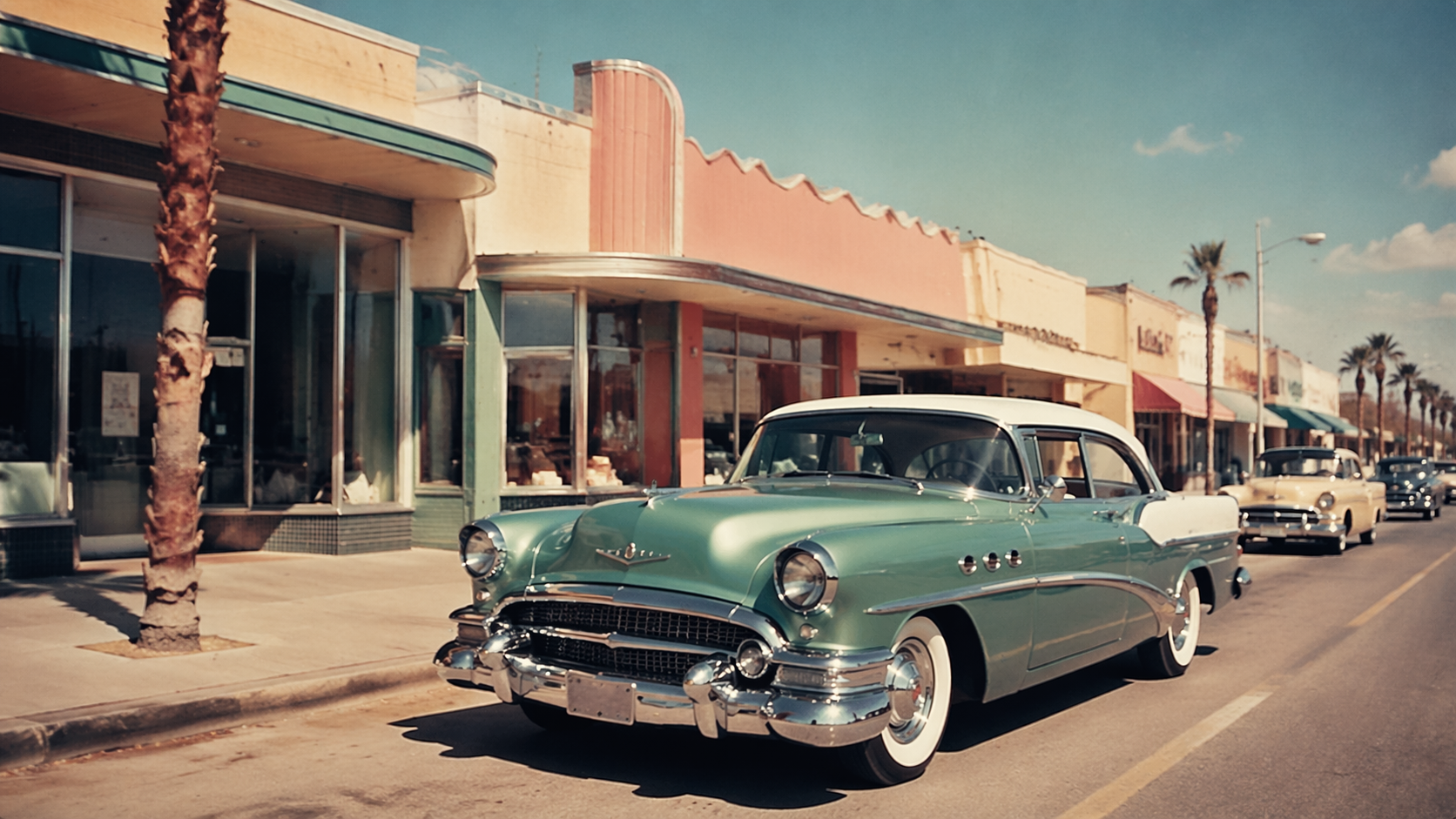 Dreamina 1950er Jahre Fotofilter Prompt Beispiel 4: Retro Küche Stillleben