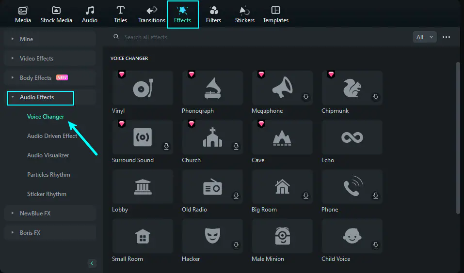 Filmora voice changer for Mac