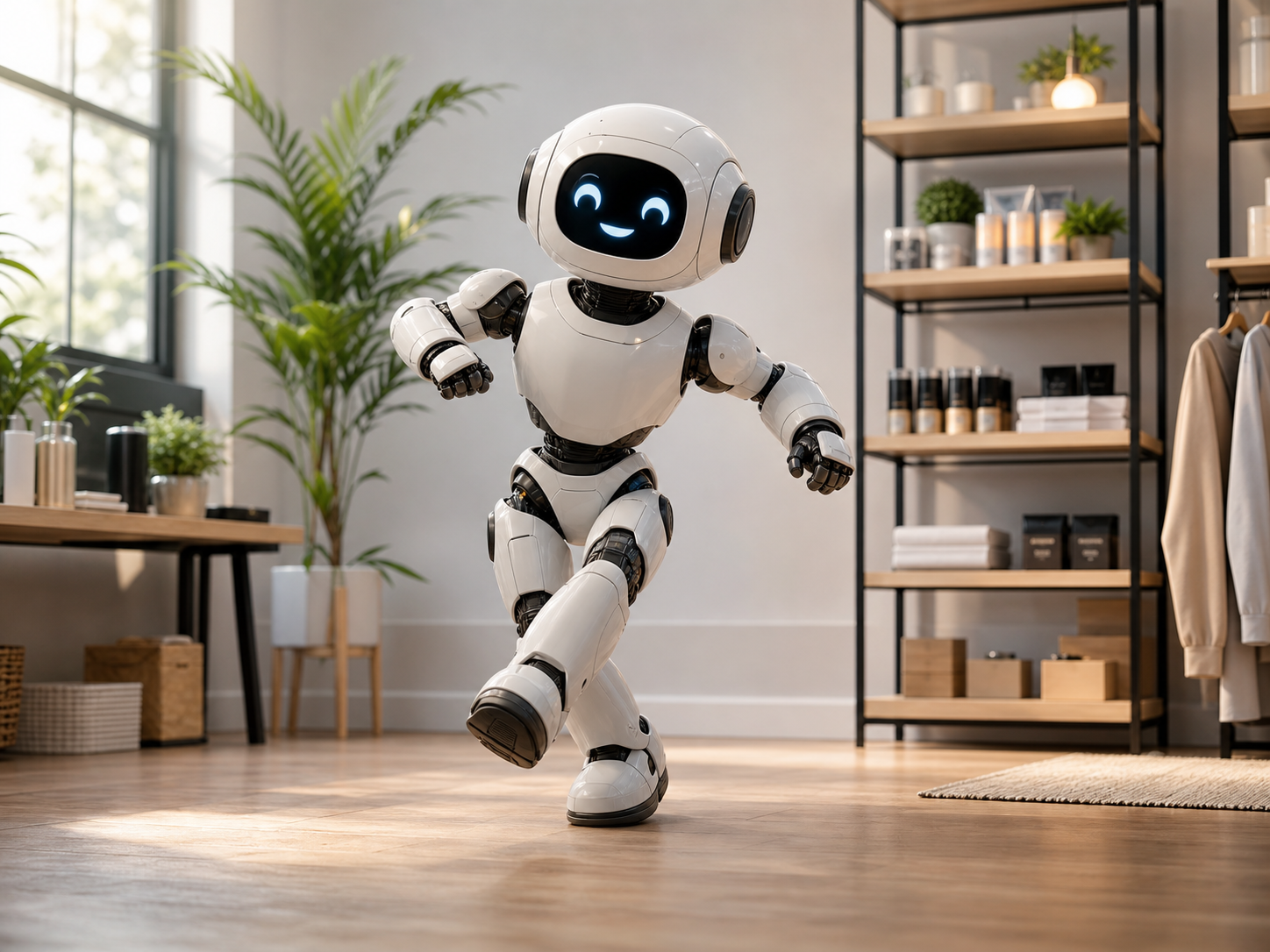 Roboter-Maskottchen-Bewegungssteuerung Videoszene