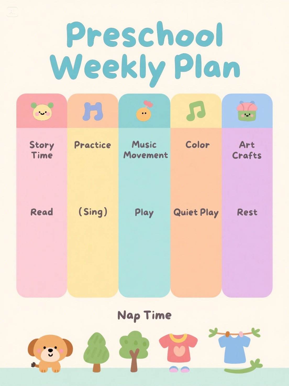 Examples of weekly lesson plan