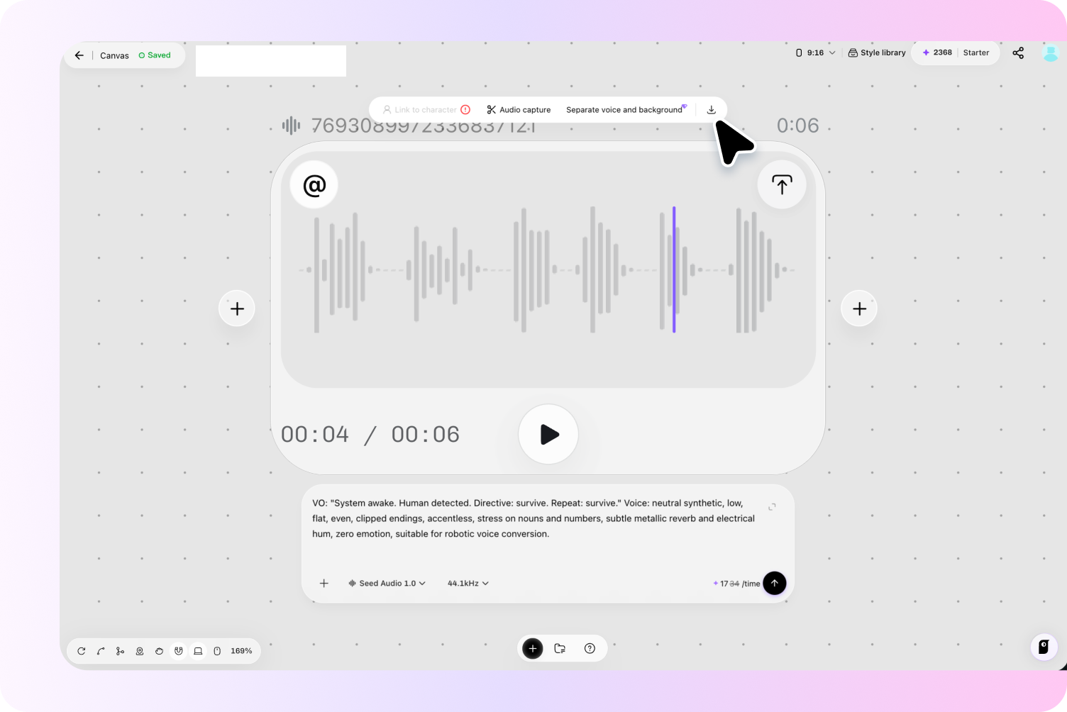 Step 3: Generate and Review Your Robot Voice