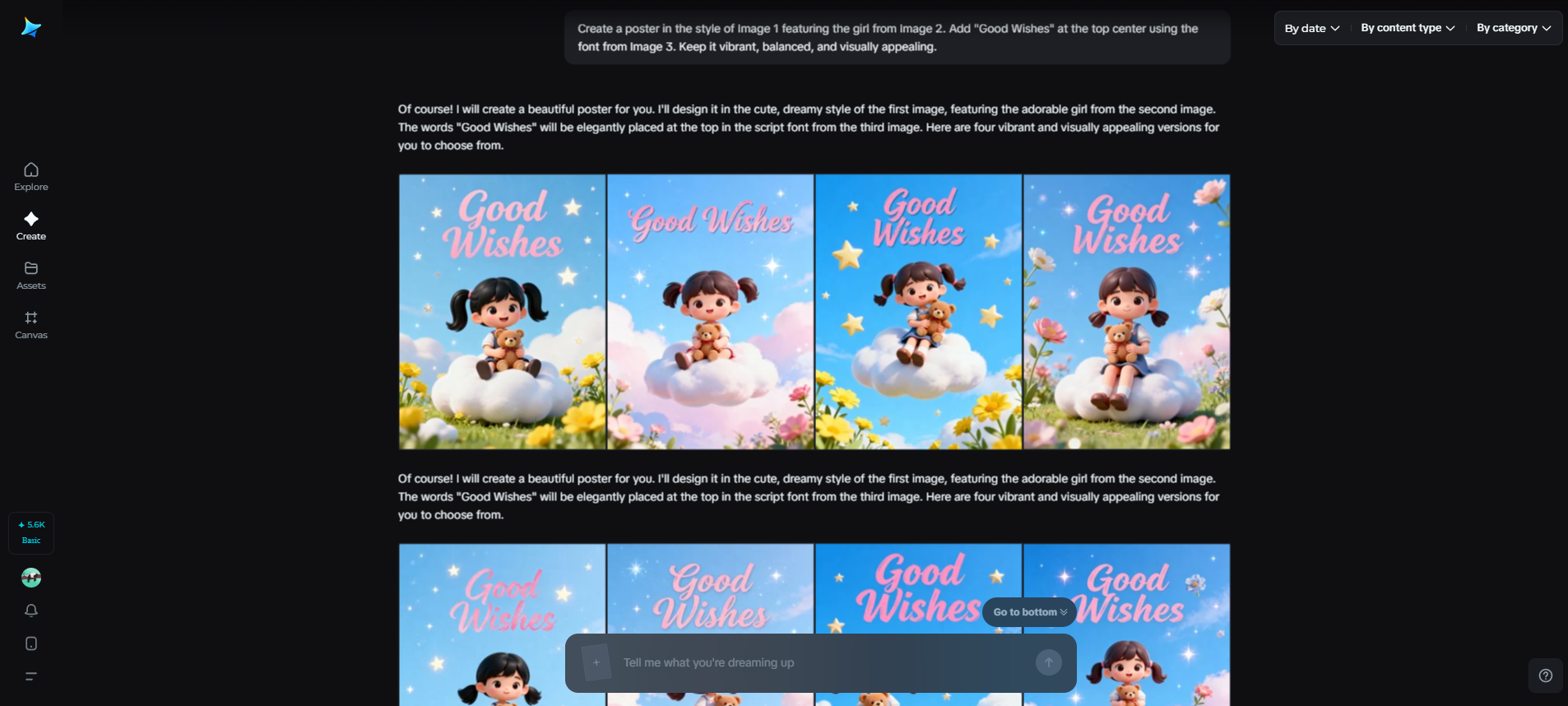 Choose from the generated images