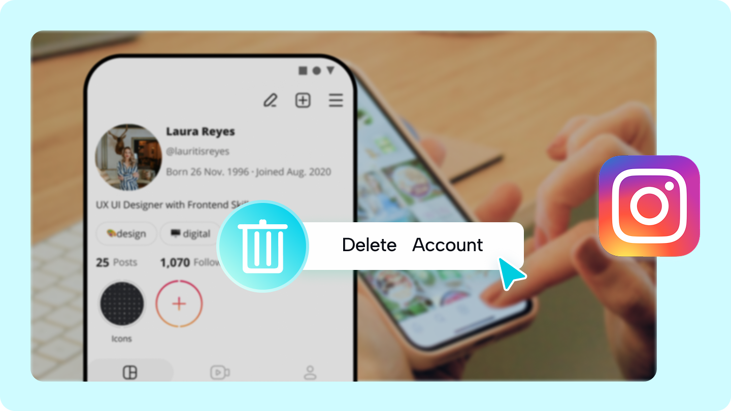 how to delete instagram account