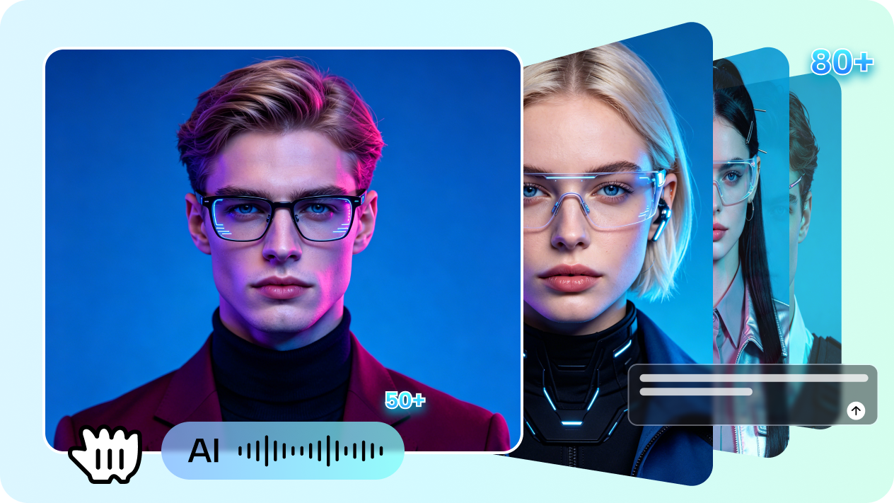 80+ Cinematic AI Avatars with 50+ Emotional AI Voices