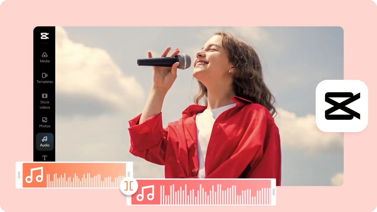 gerador e editor de áudio de Carnaval com CapCut