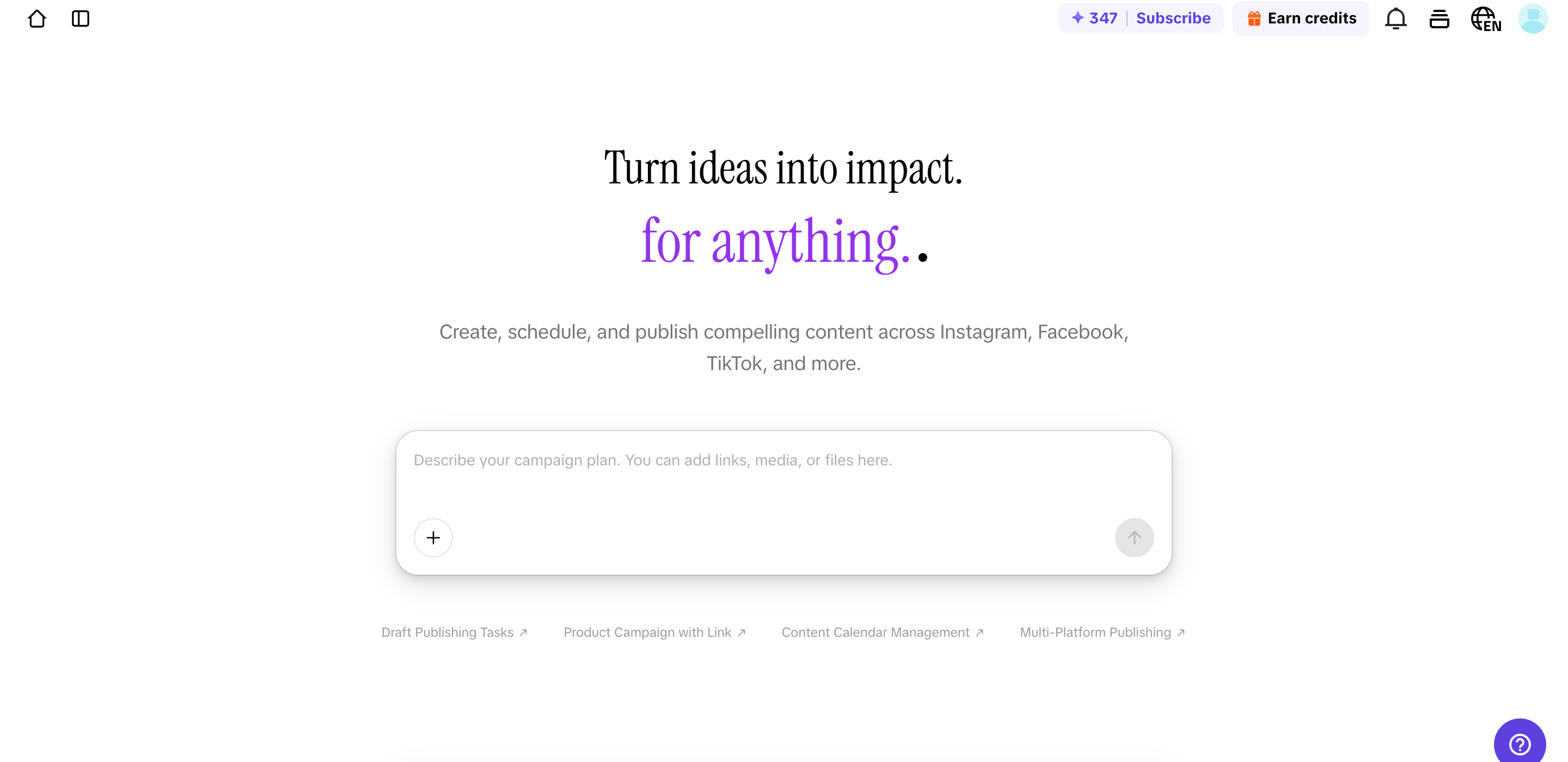 Vibe marketing tool on Pippit
