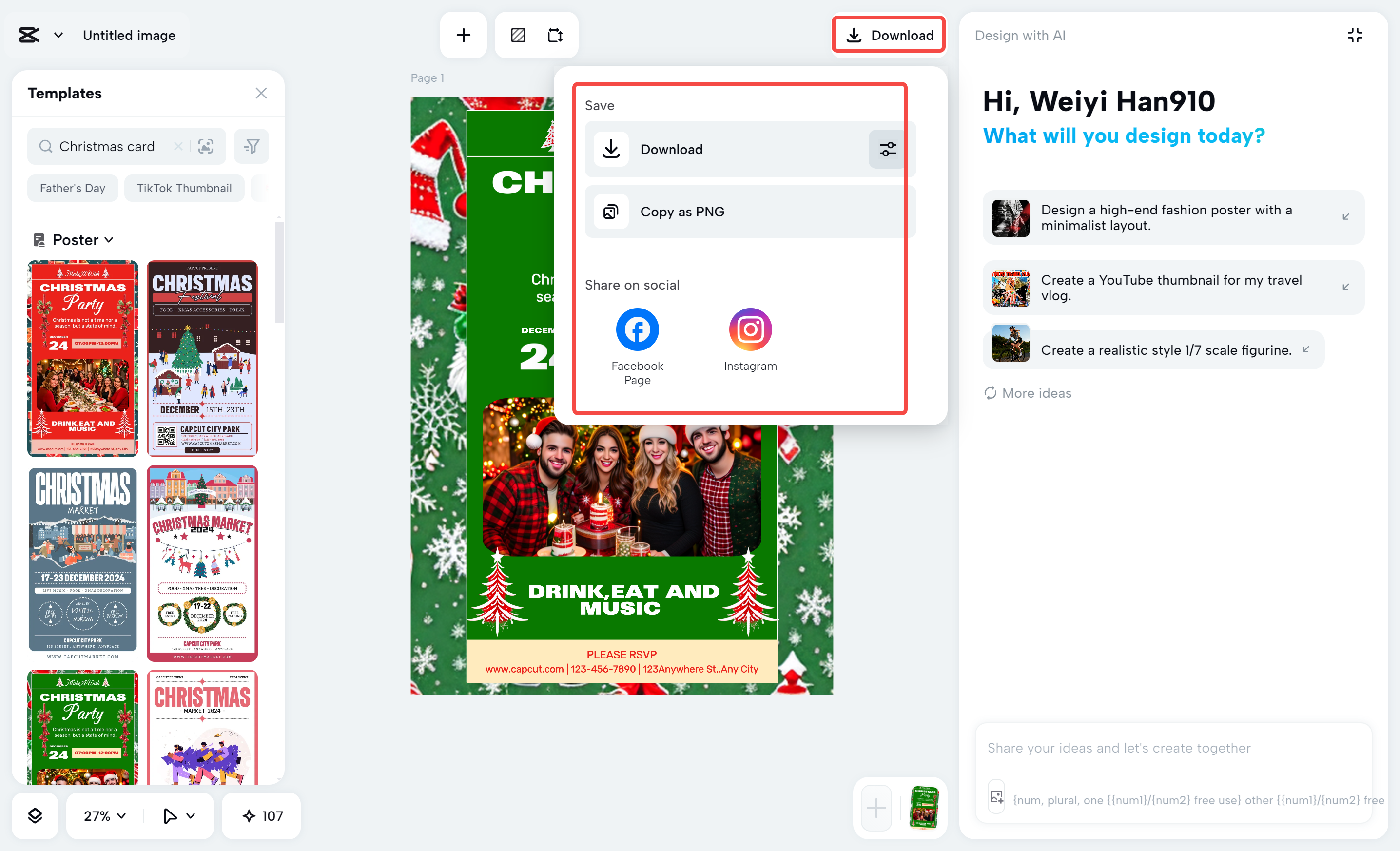 Exporting the media from the CapCut desktop video editor
