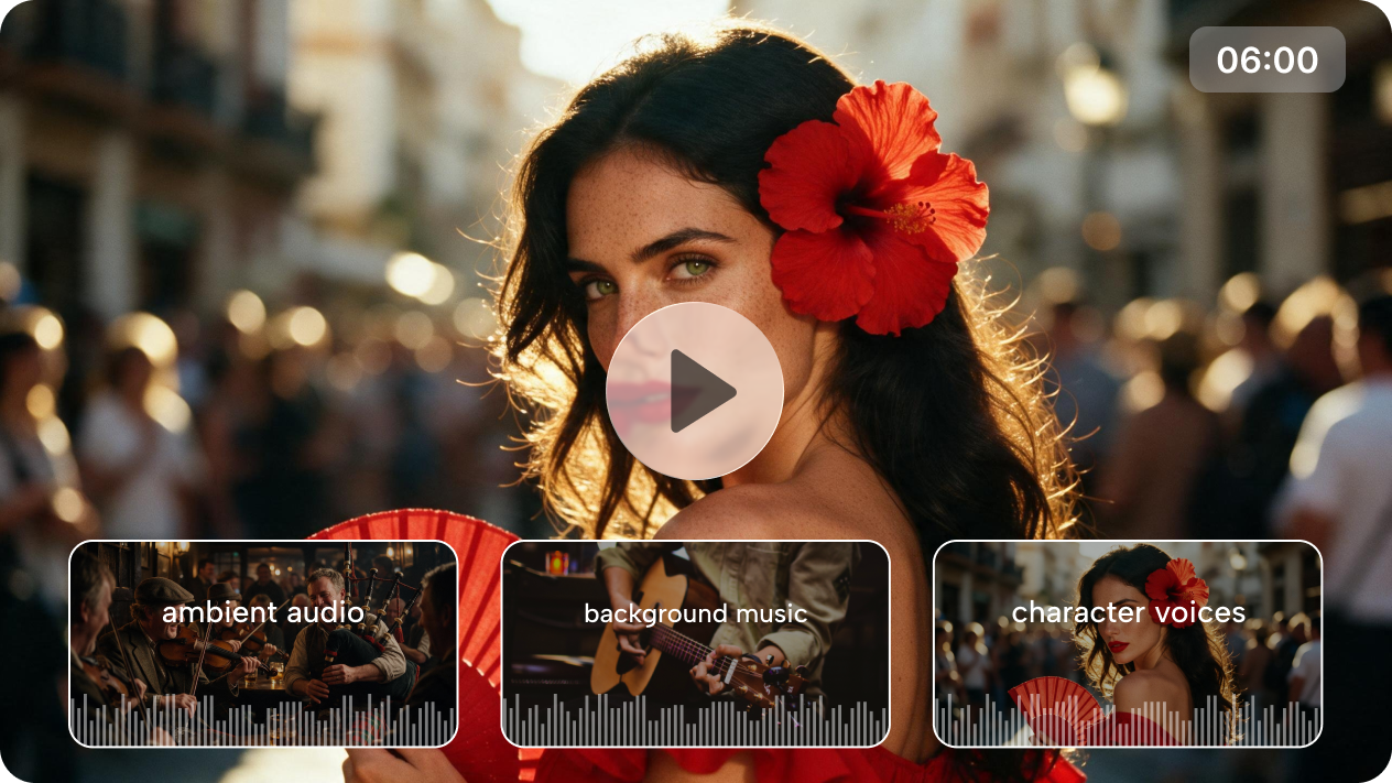 Traduza vídeos longos com som e música