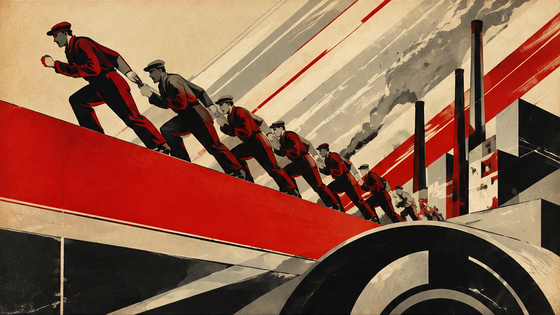 Sunny urban portrait of a fictional adult Ai Constructivism Poster Prompts