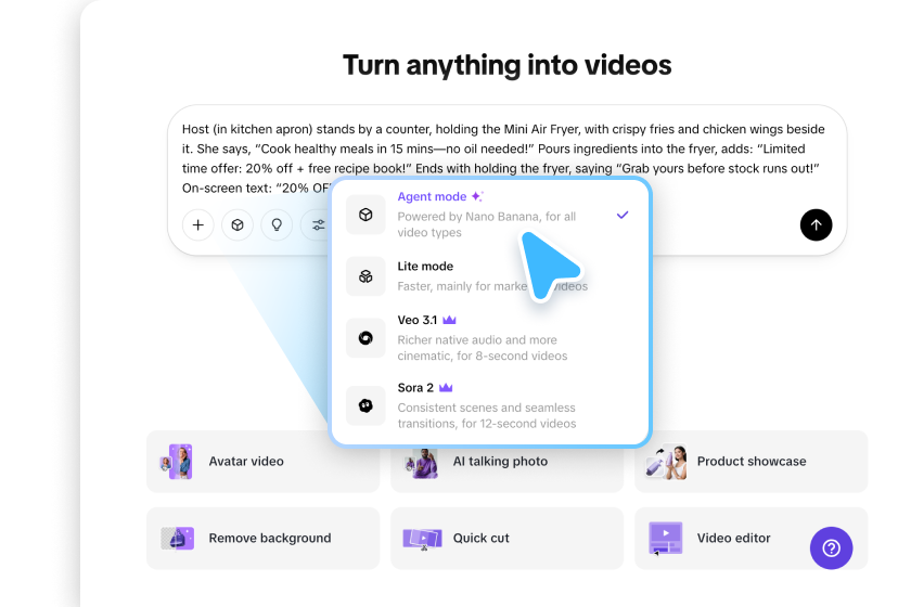 Generate marketing videos