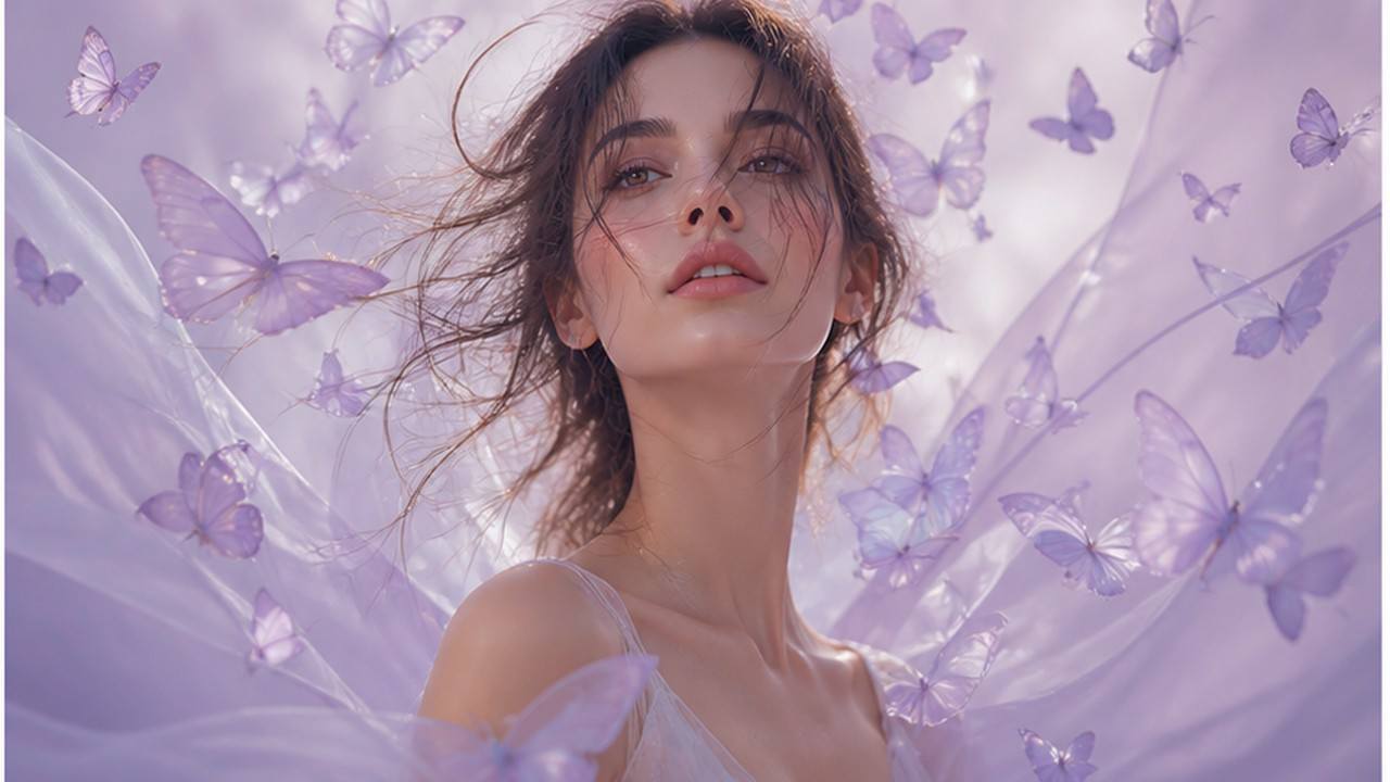 Hasil segera Kesan AI Gadis Rama-rama Pastel 3