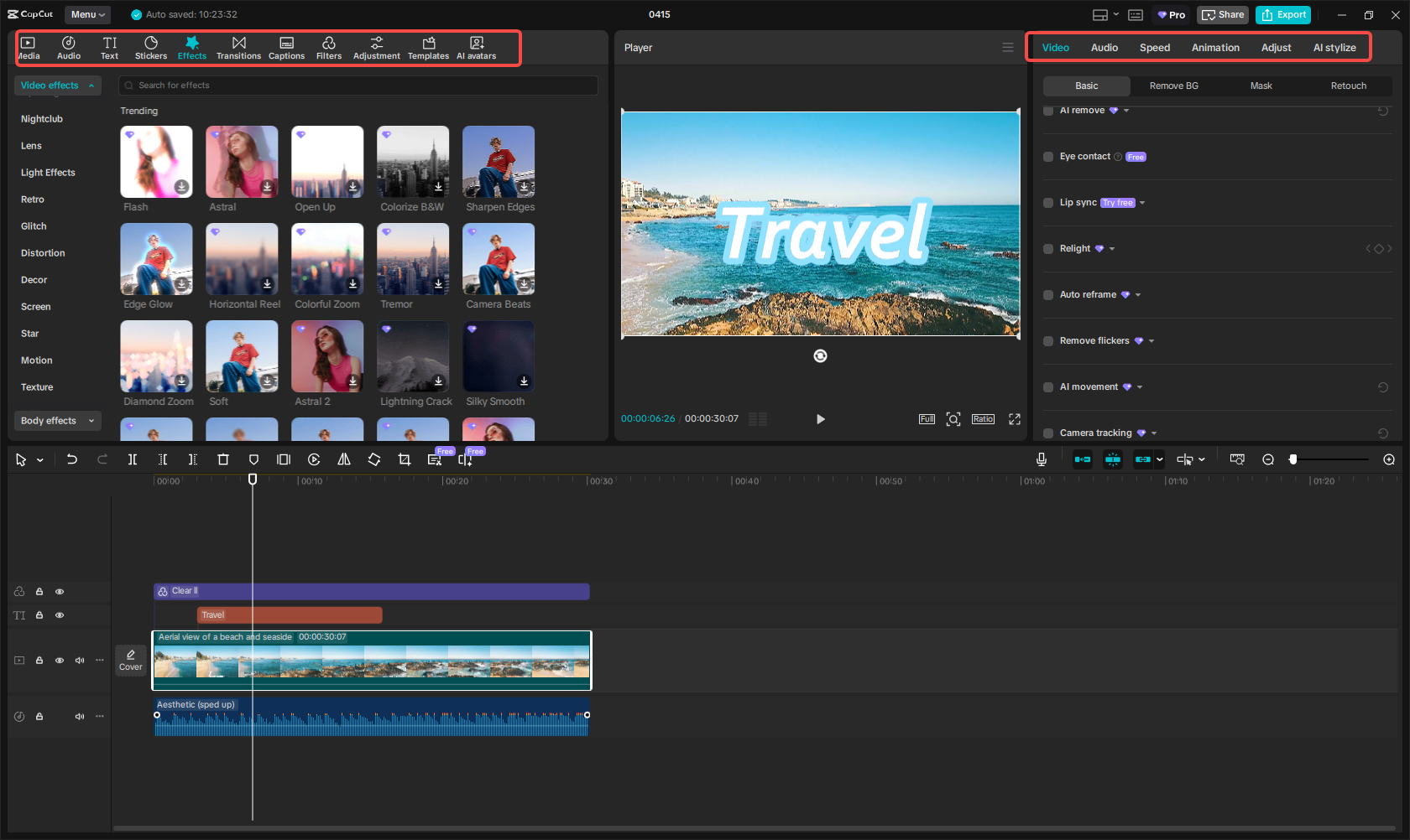 تحرير خلفية الفيديو
