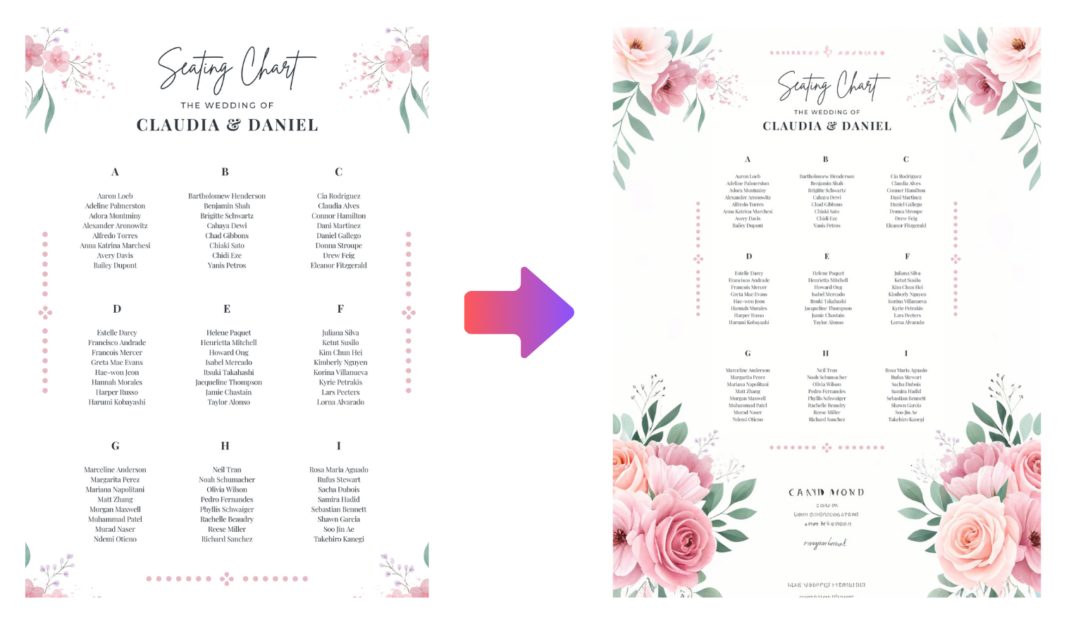 wedding seating chart generator