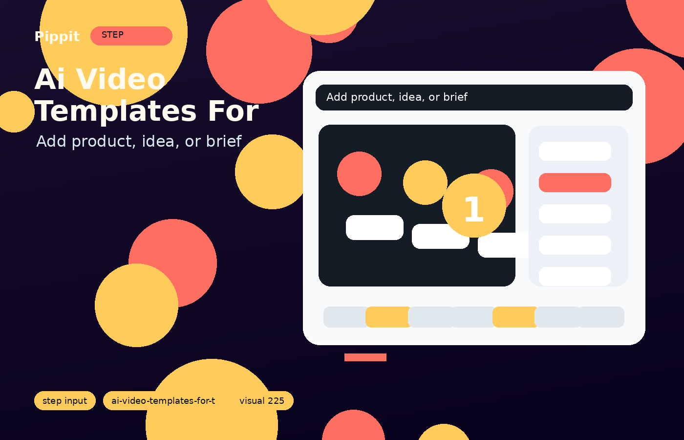 ai video templates for tiktok input step in Pippit