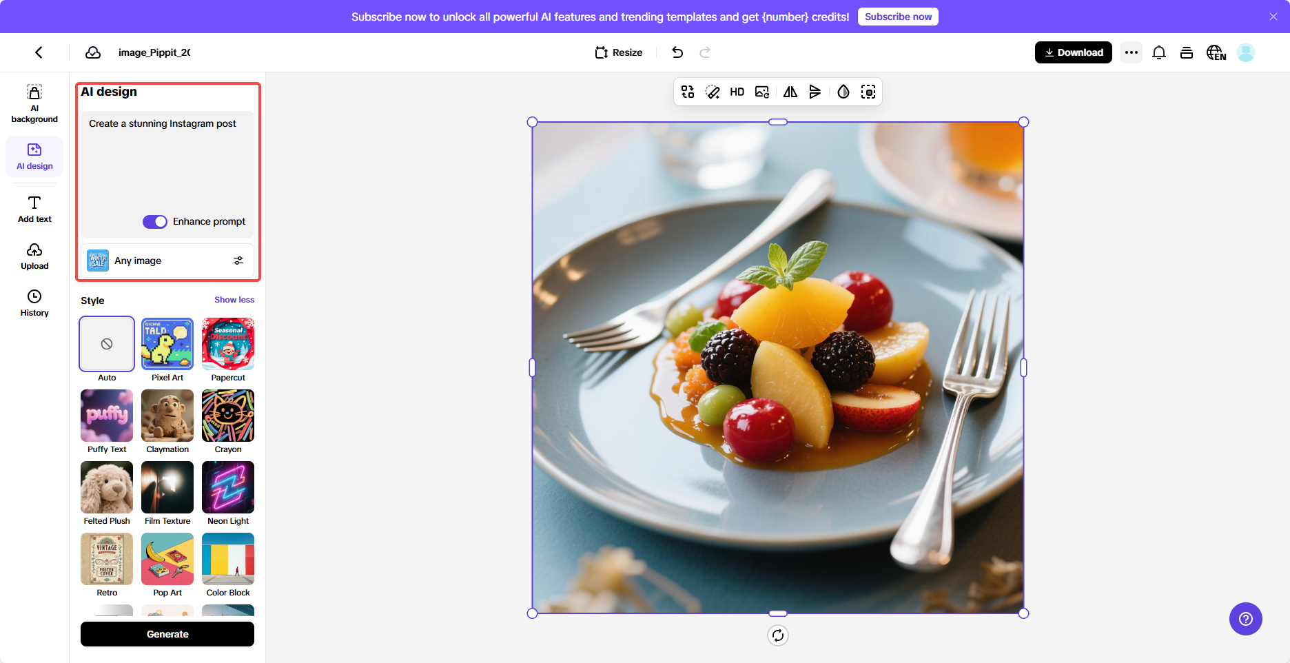 Crie visuais que chamem a atenção a partir de texto