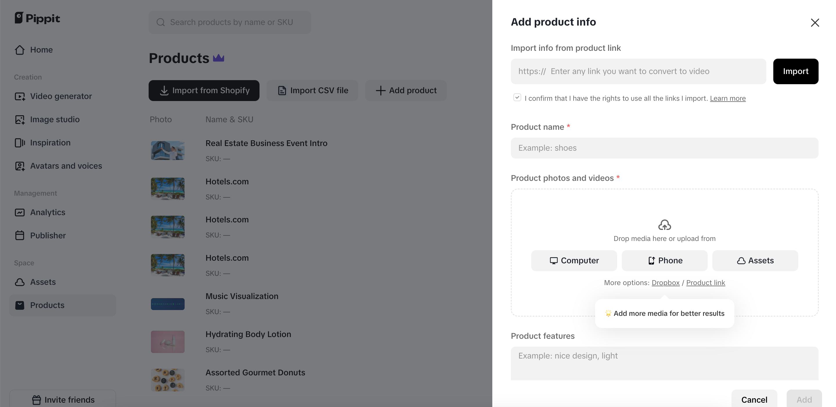 Connection to e-commerce platforms