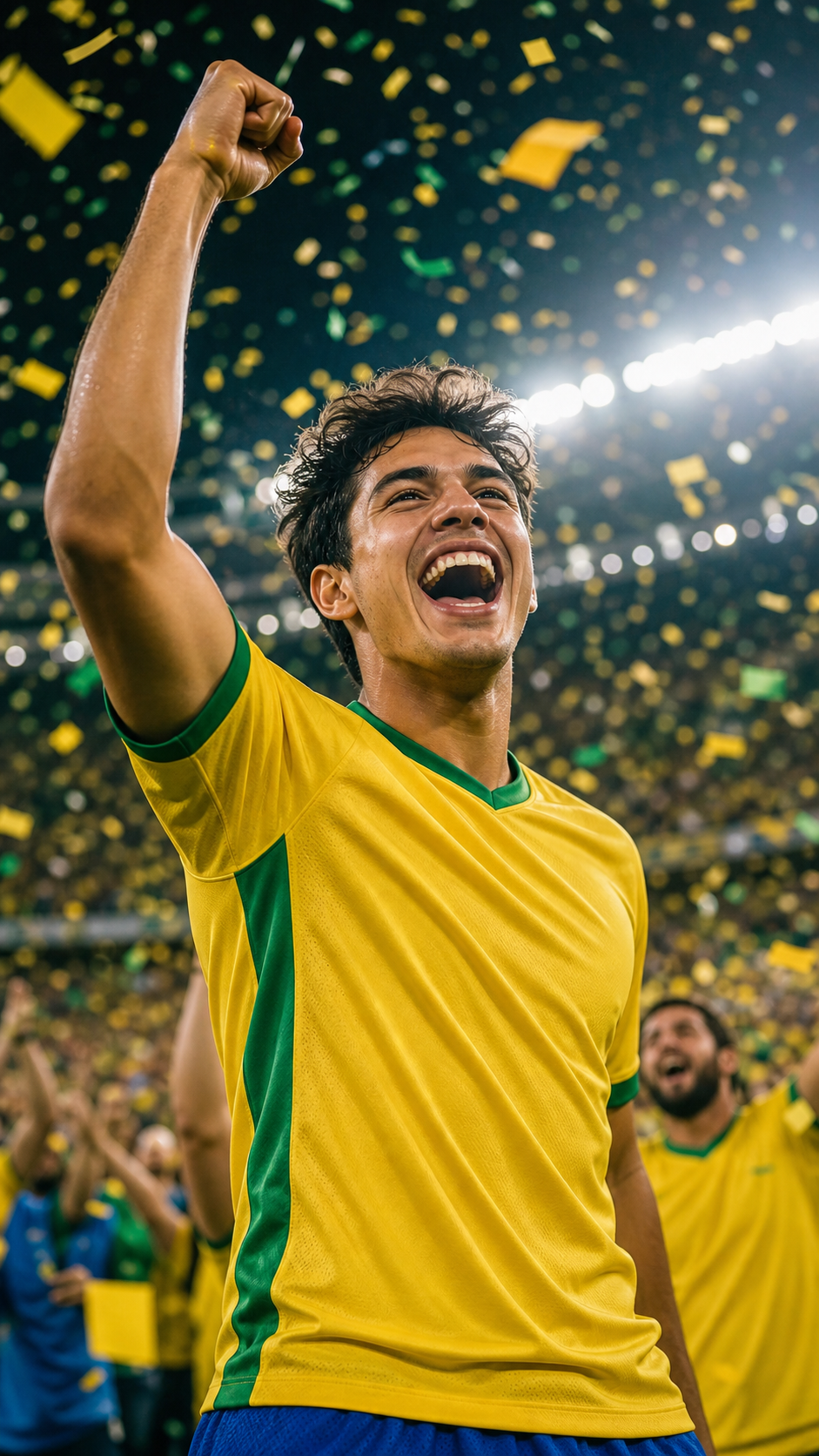Brazil jersey AI photo prompts mobile hero