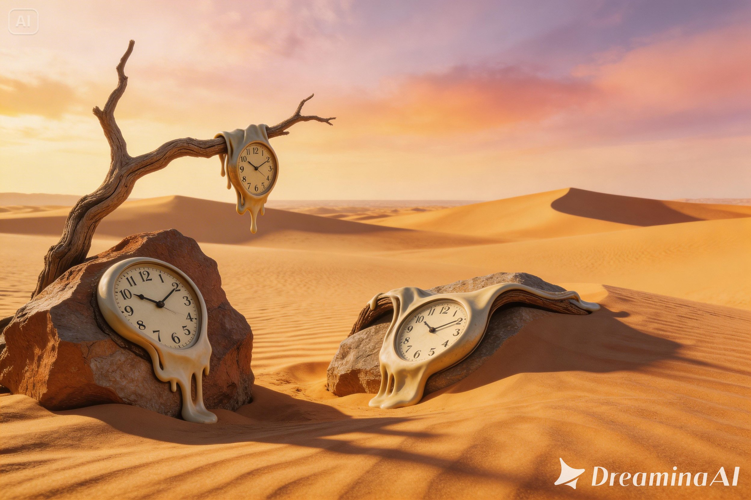 Melting clocks in the desert