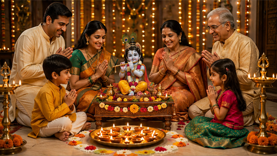 Sunny ritratto urbano di un adulto immaginario Krishna Janmashtami Capcut Template