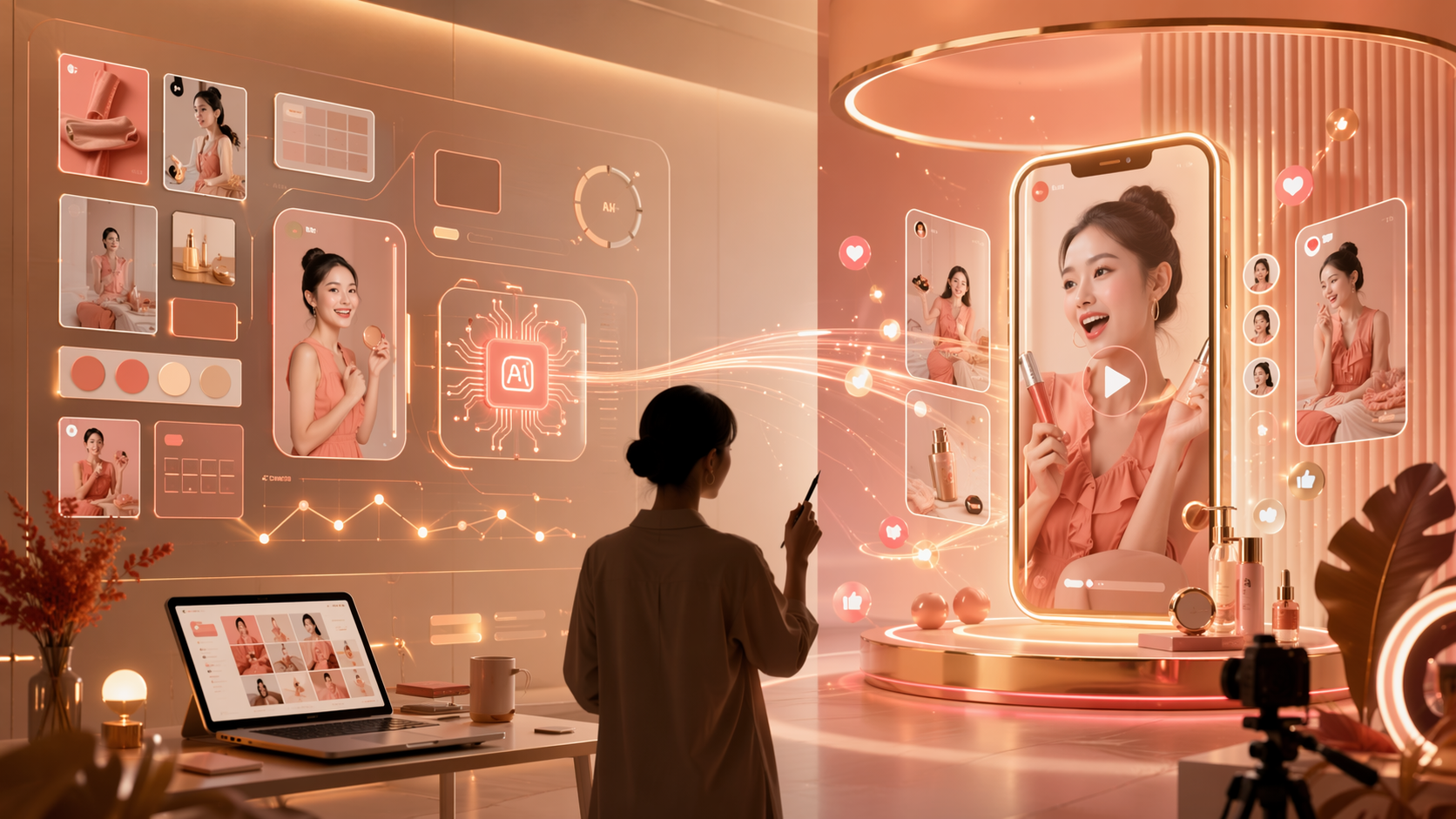 AI Talking Photo Marketing premium AI social video workflow visual for Pippit creators