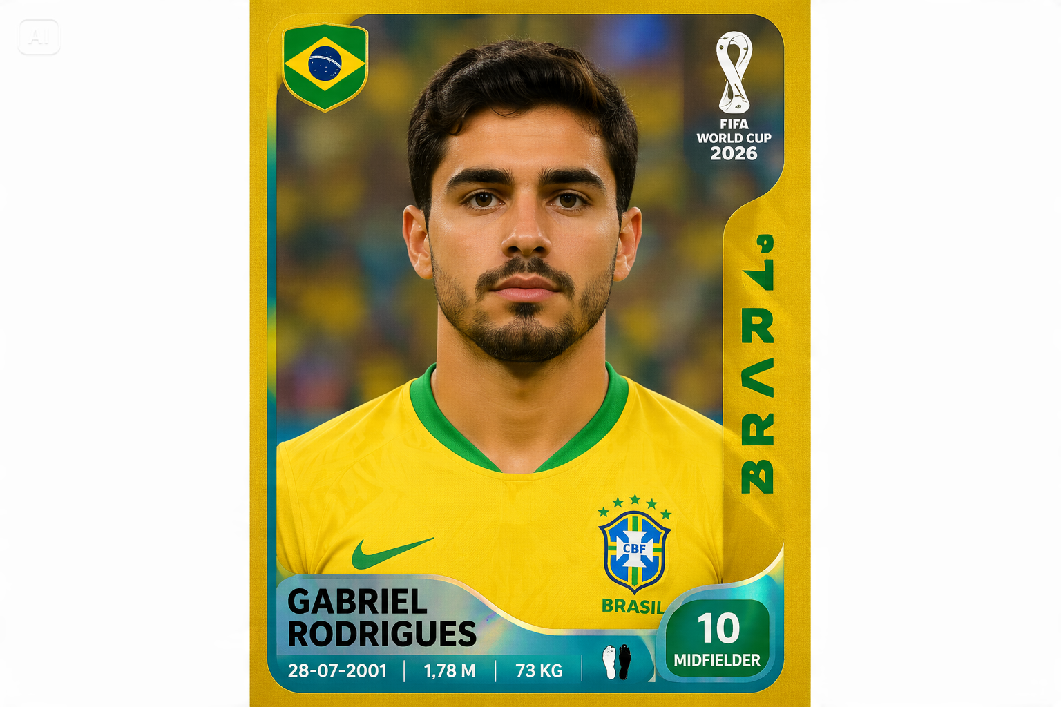 Brazil Threads Football Card