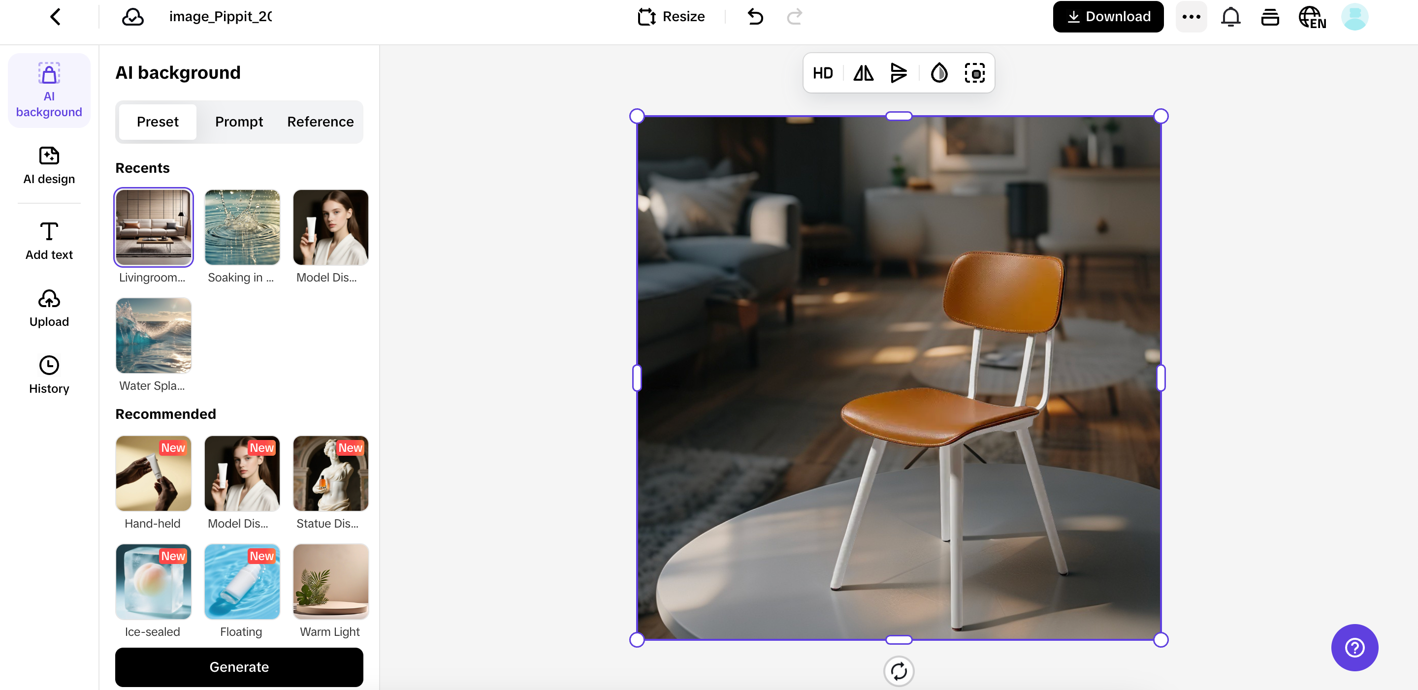 AI-generated background