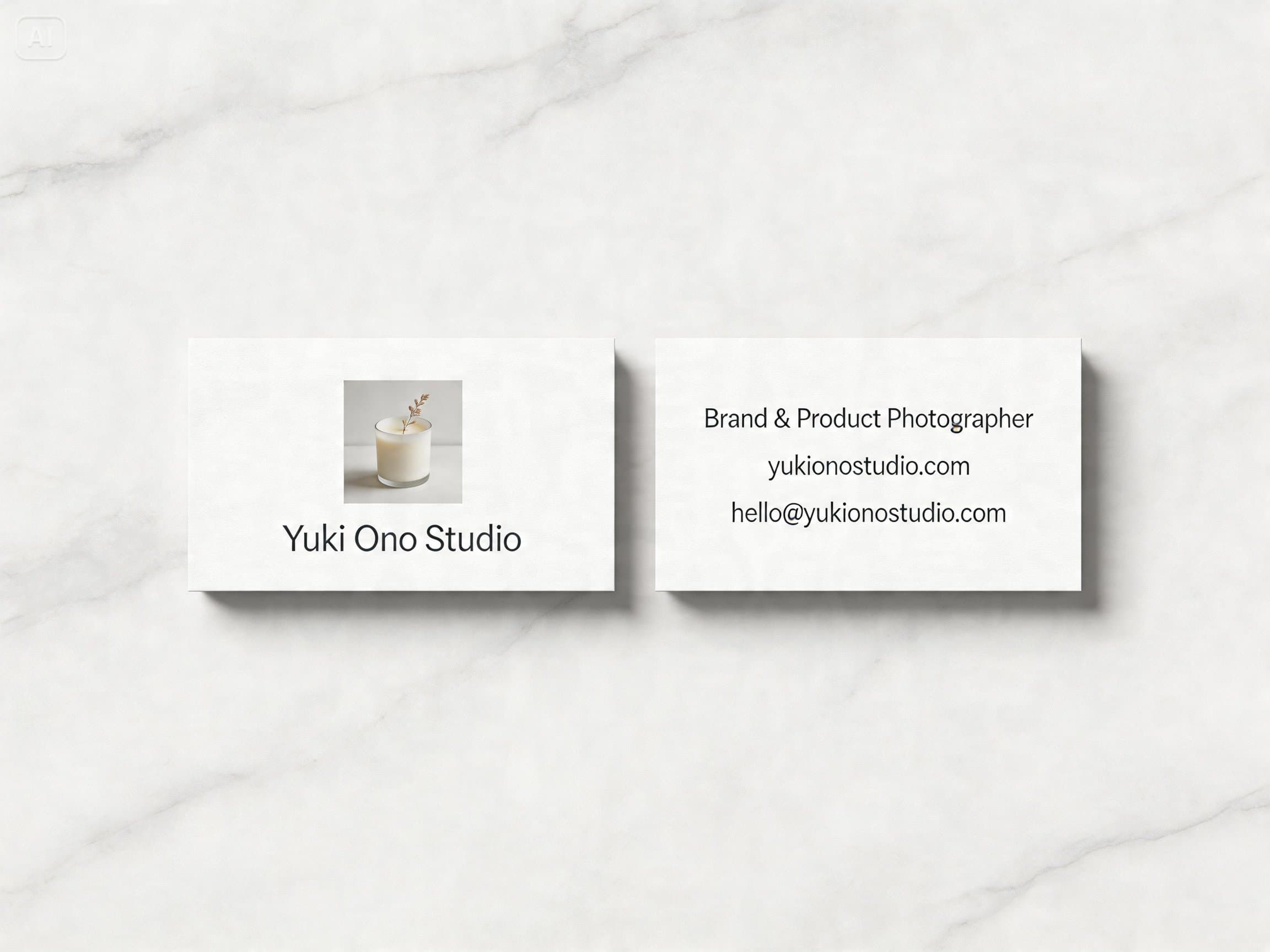 kartu fotografer brand minimalist