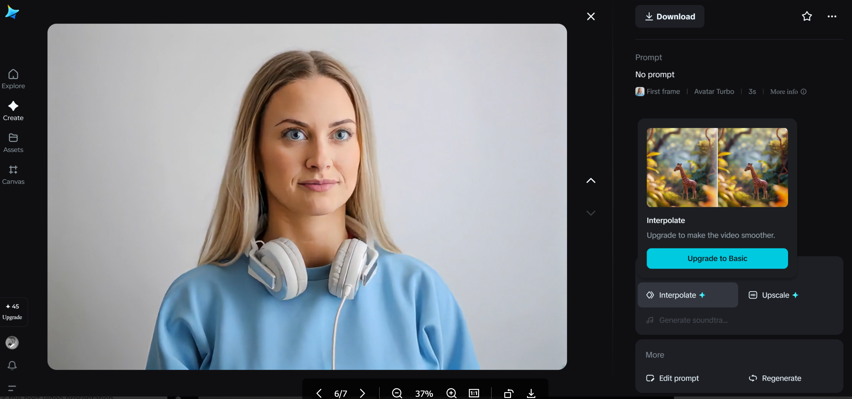 Dreamina frame interpolation