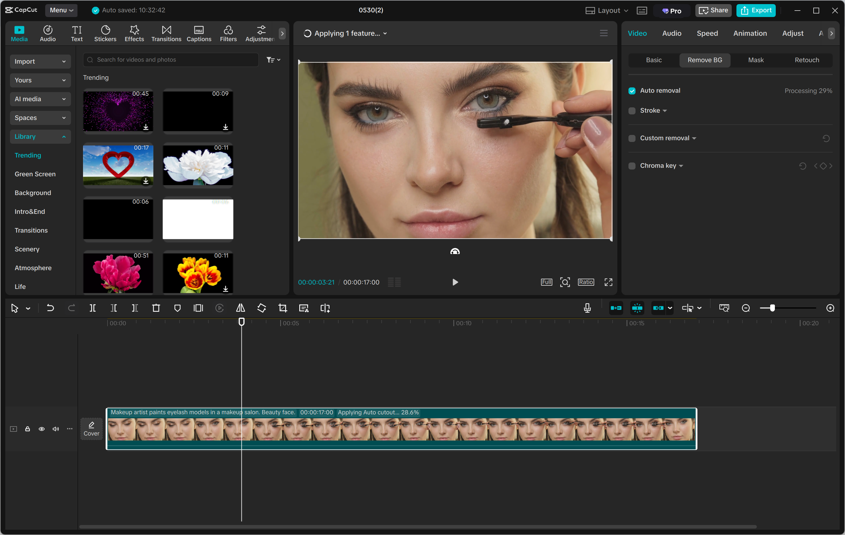 Interface of the CapCut desktop video editor - the best tool to alter the background of images