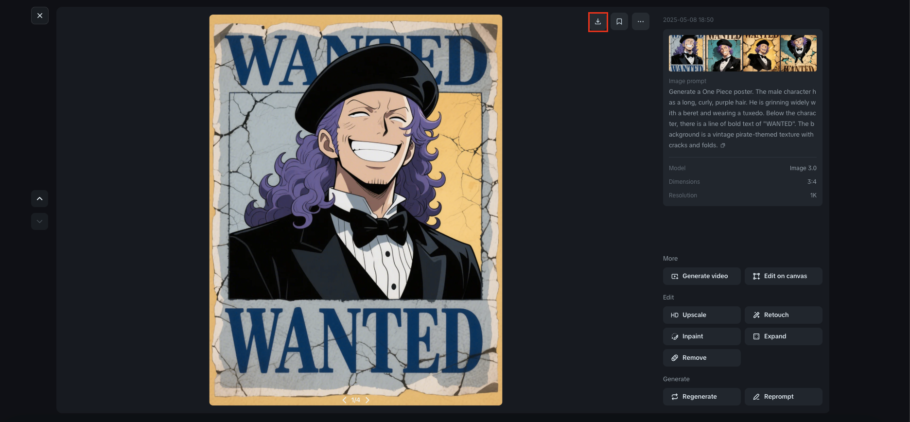 One Piece wanted poster creator