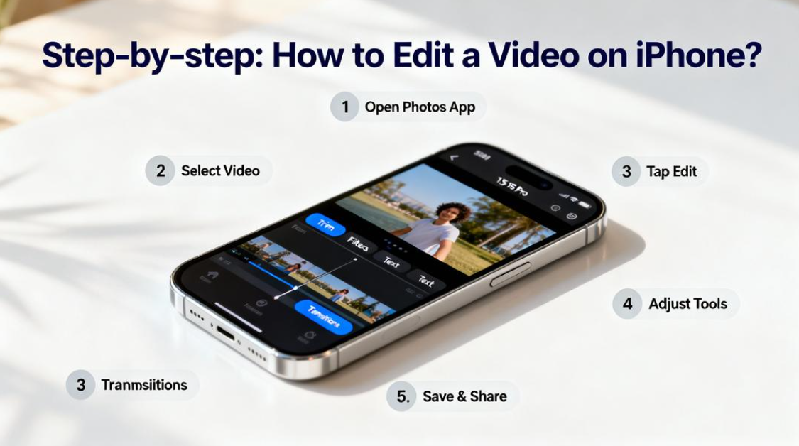 Steps to edit videos on iPhone