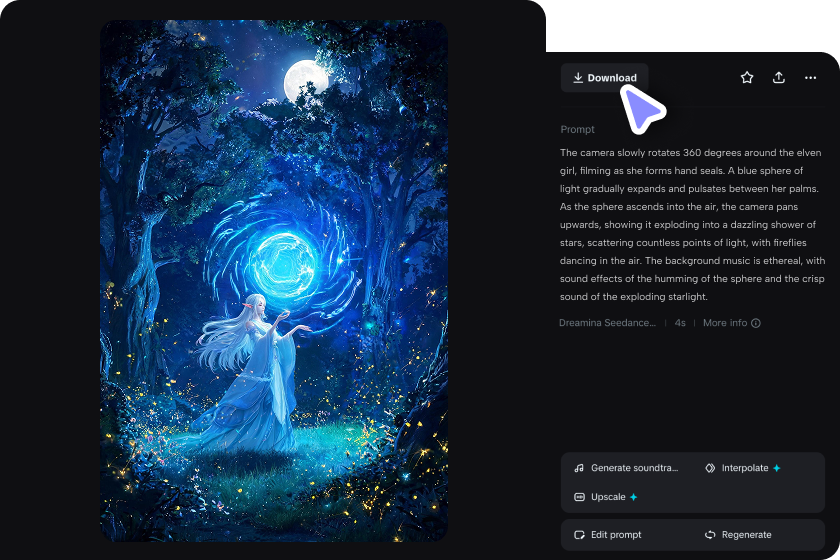 Preview and download your finished visual
