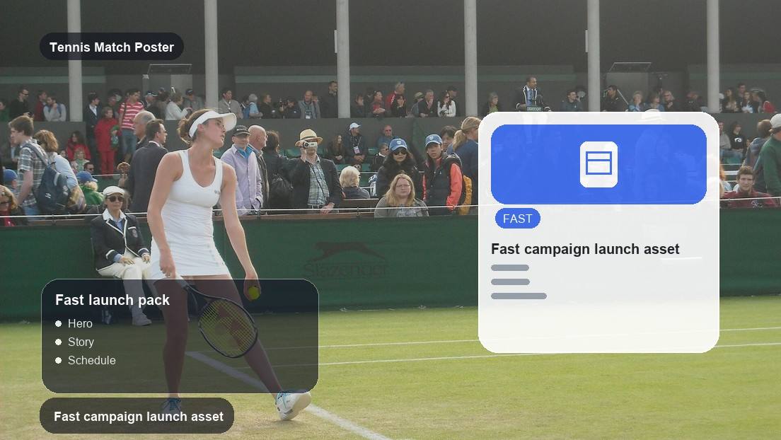 Tennis Match Poster Maker realistic image for fast campaign launch asset