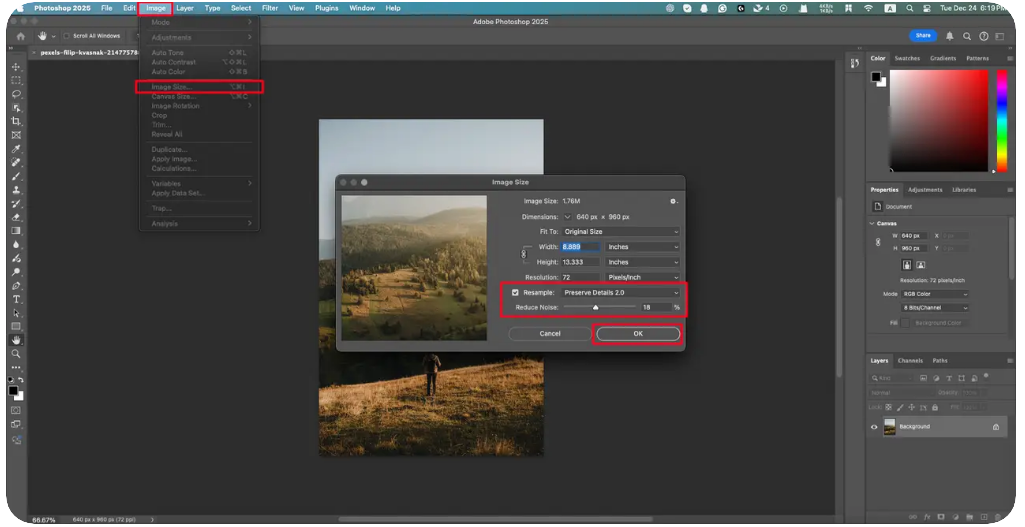Enhance quality with Preserve Details 2.0