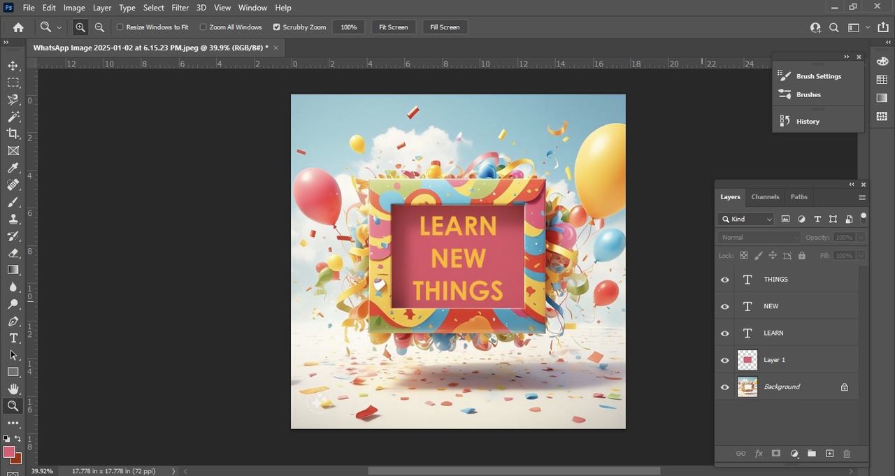 Open your image with text