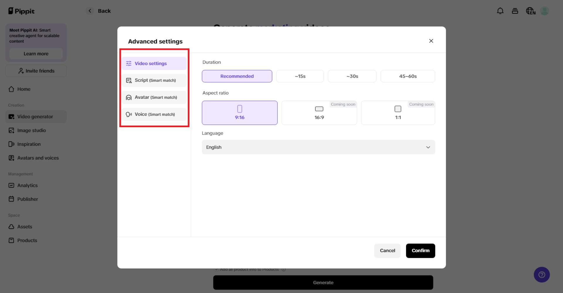 Fine tune your e-commerce video creation options