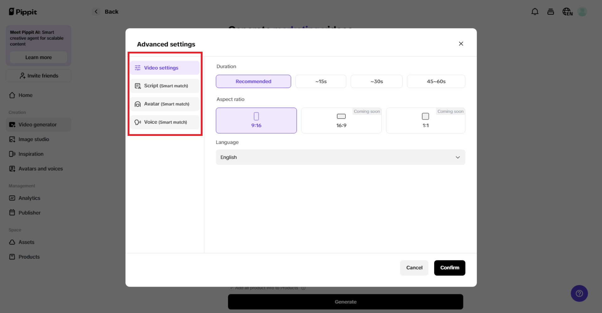Fine tune your e-commerce video creation options