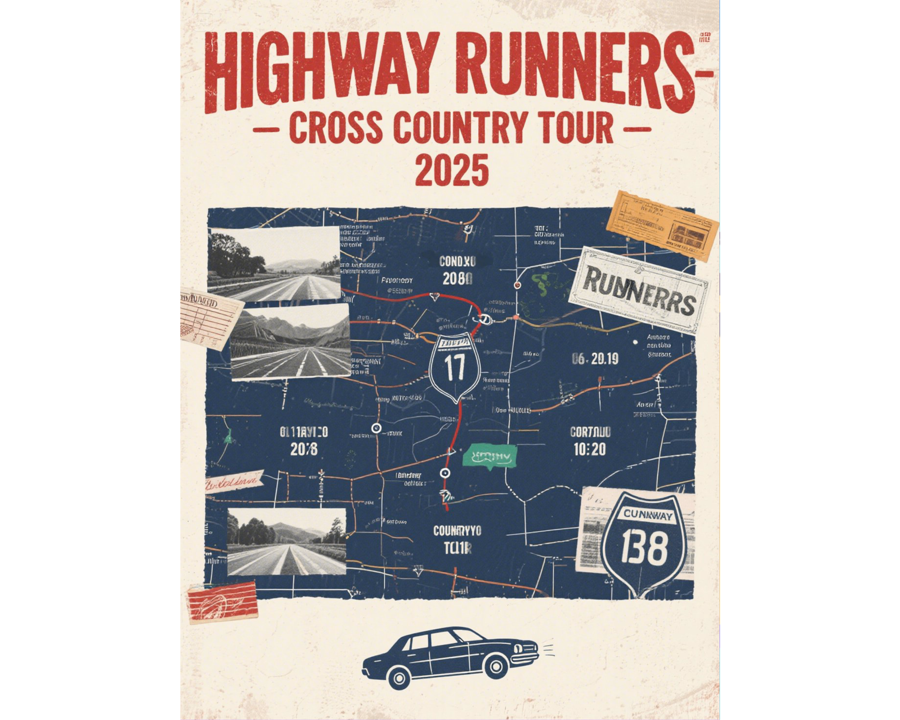 flyer ng anunsyo ng paglilibot