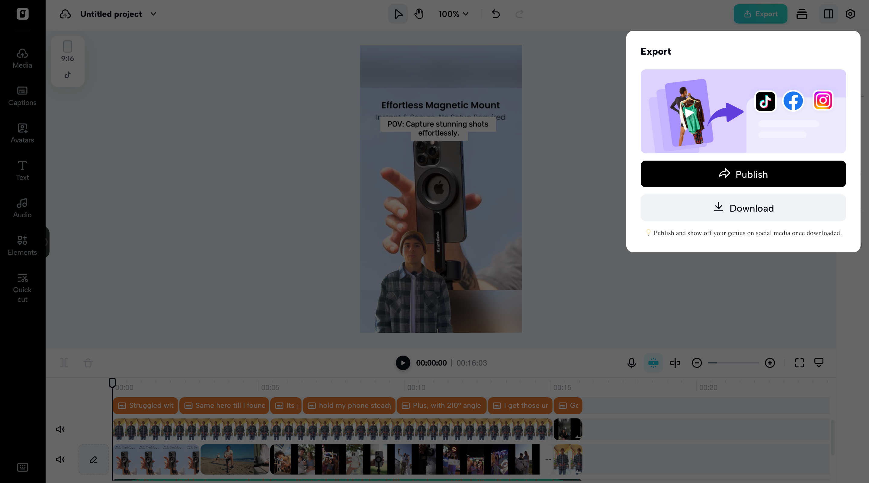 Export your video