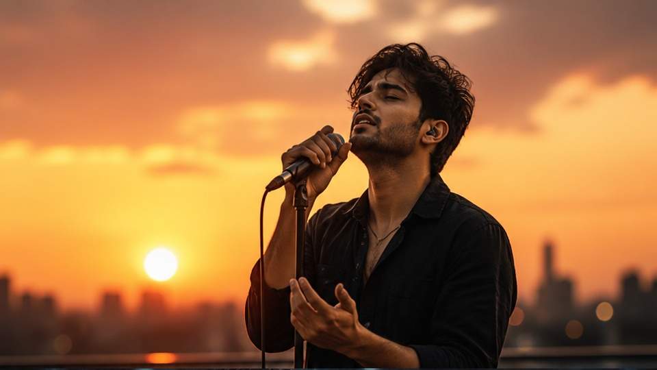 Tere Nam Pe CapCut Template — a romantic music-video portrait with soft warm light