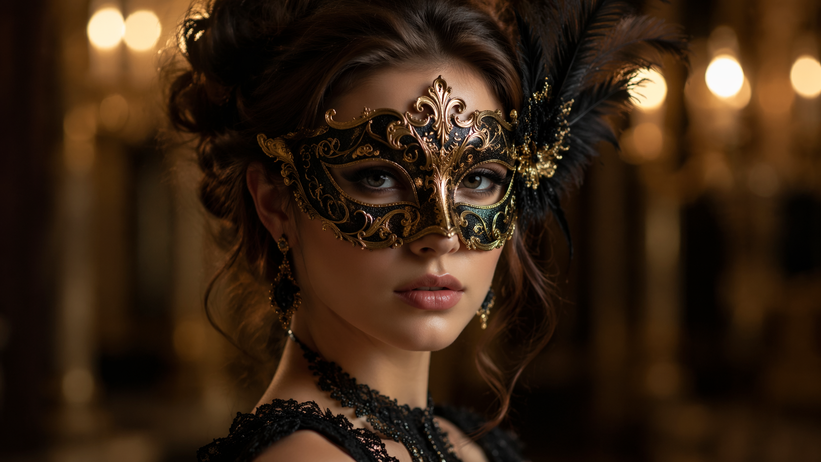 Dreamina add mask to photo: Elegant masquerade mask