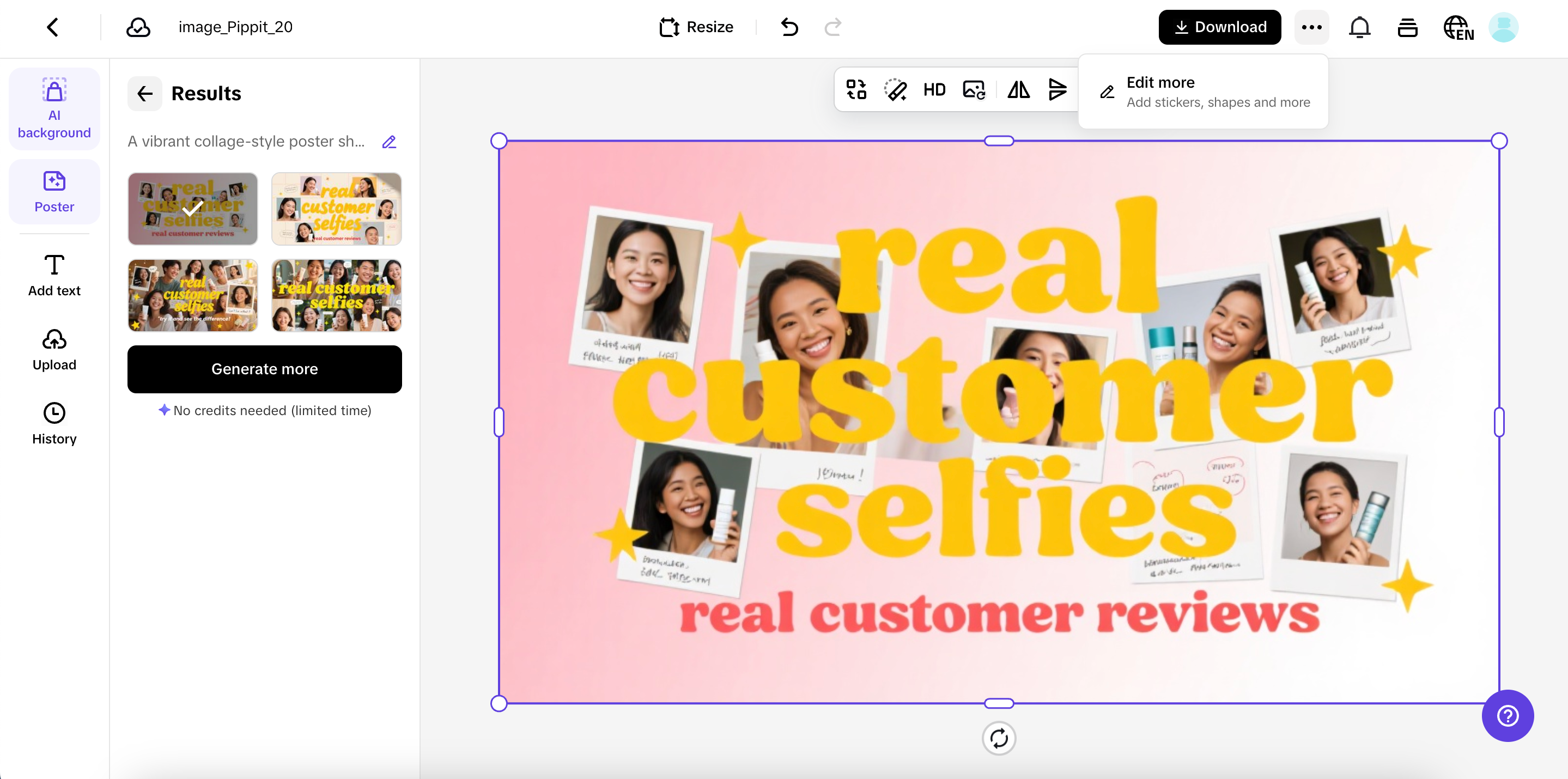 Edit your poster