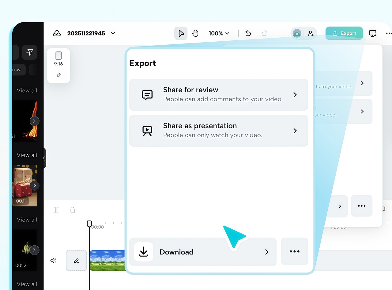 Export the edited video in CapCut