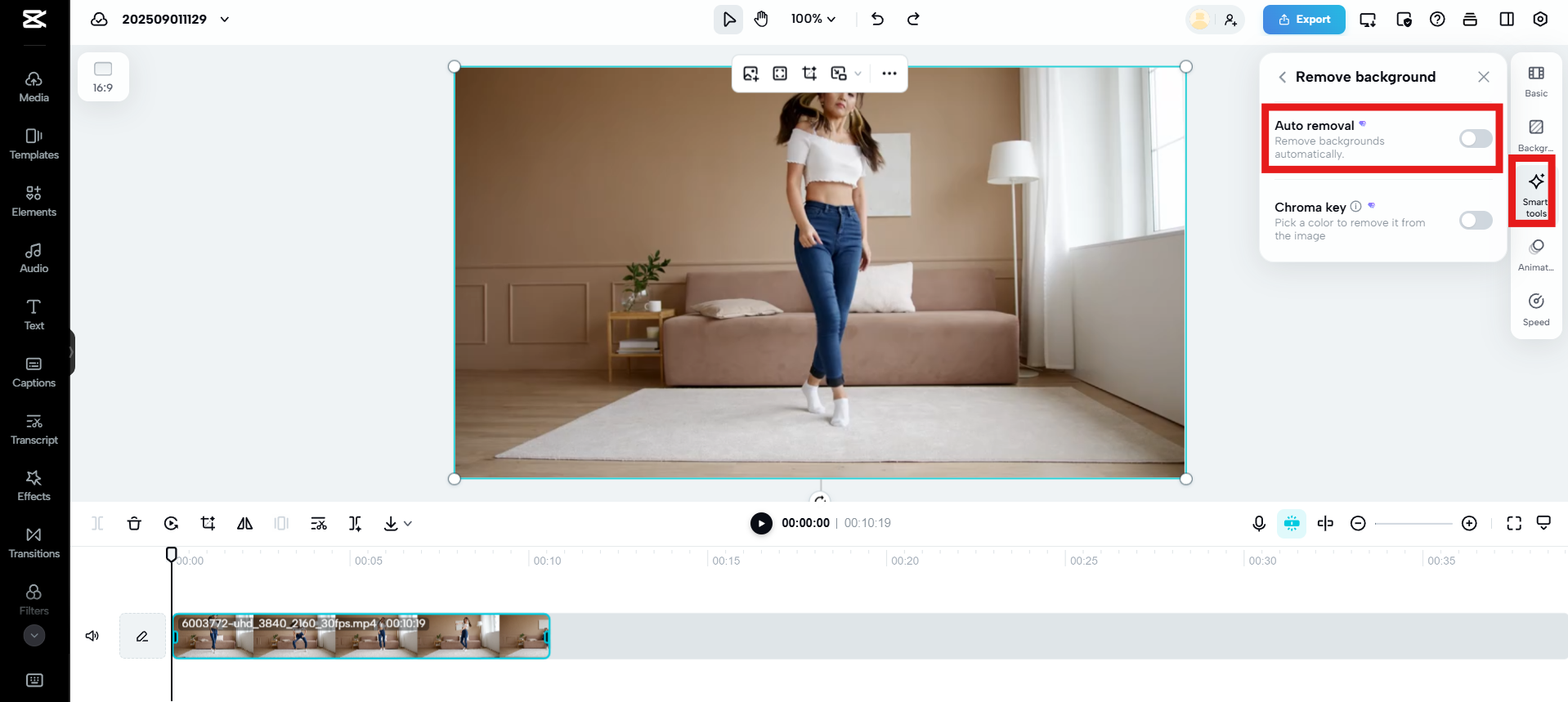Access Remove background feature