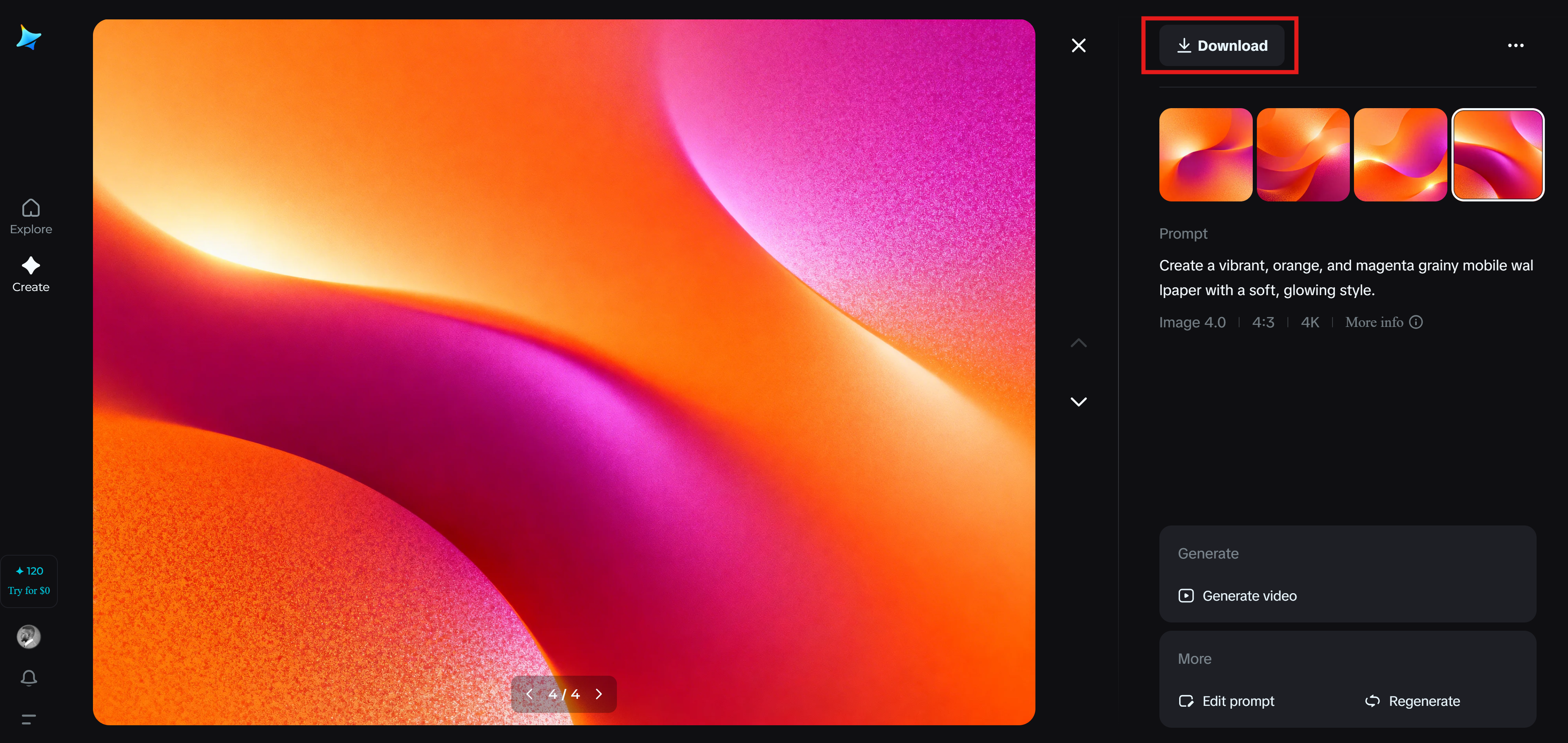 Dreamina gradient background generator