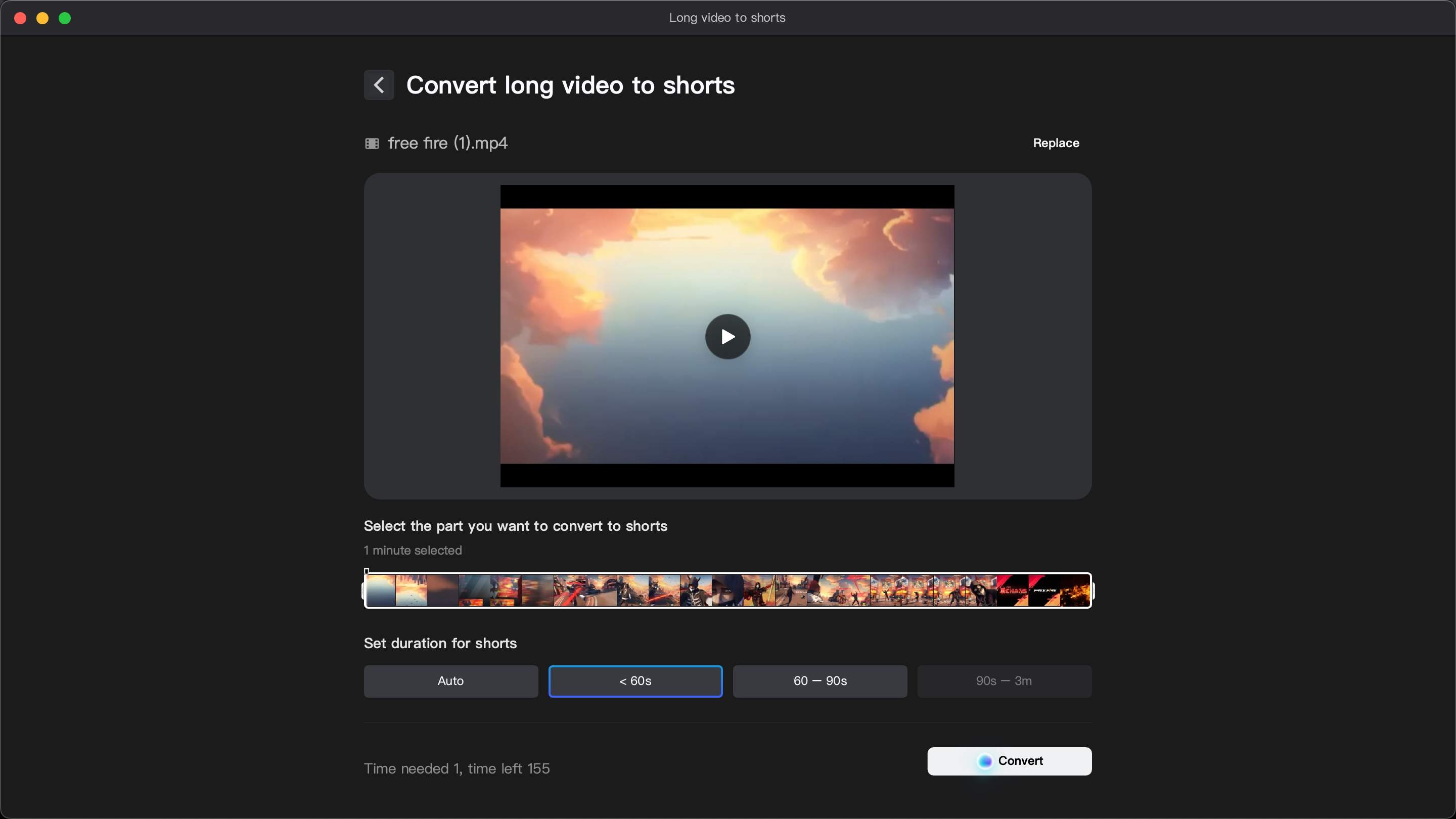 Select the duration