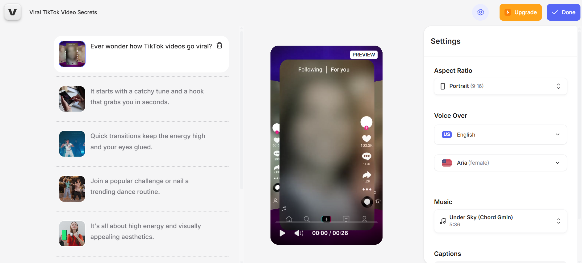 VEED.IO video creator interface